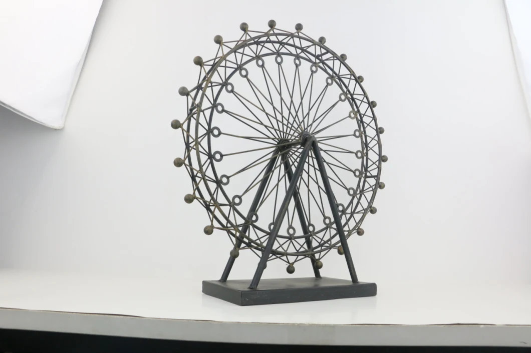 Home Decoration Ferris Wheel Shape Countertop Arts Metal Crafts